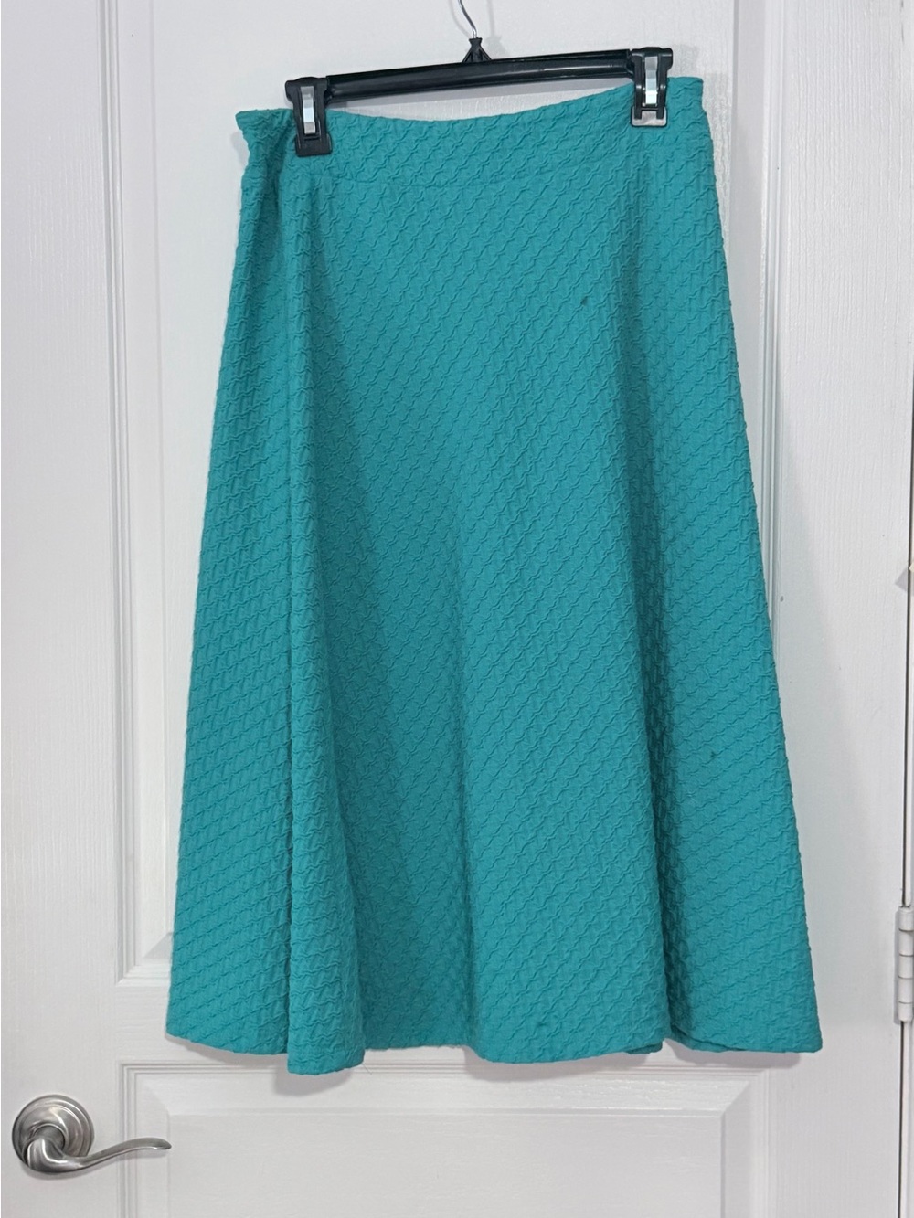Cato Teal Textured A-Line Skirt